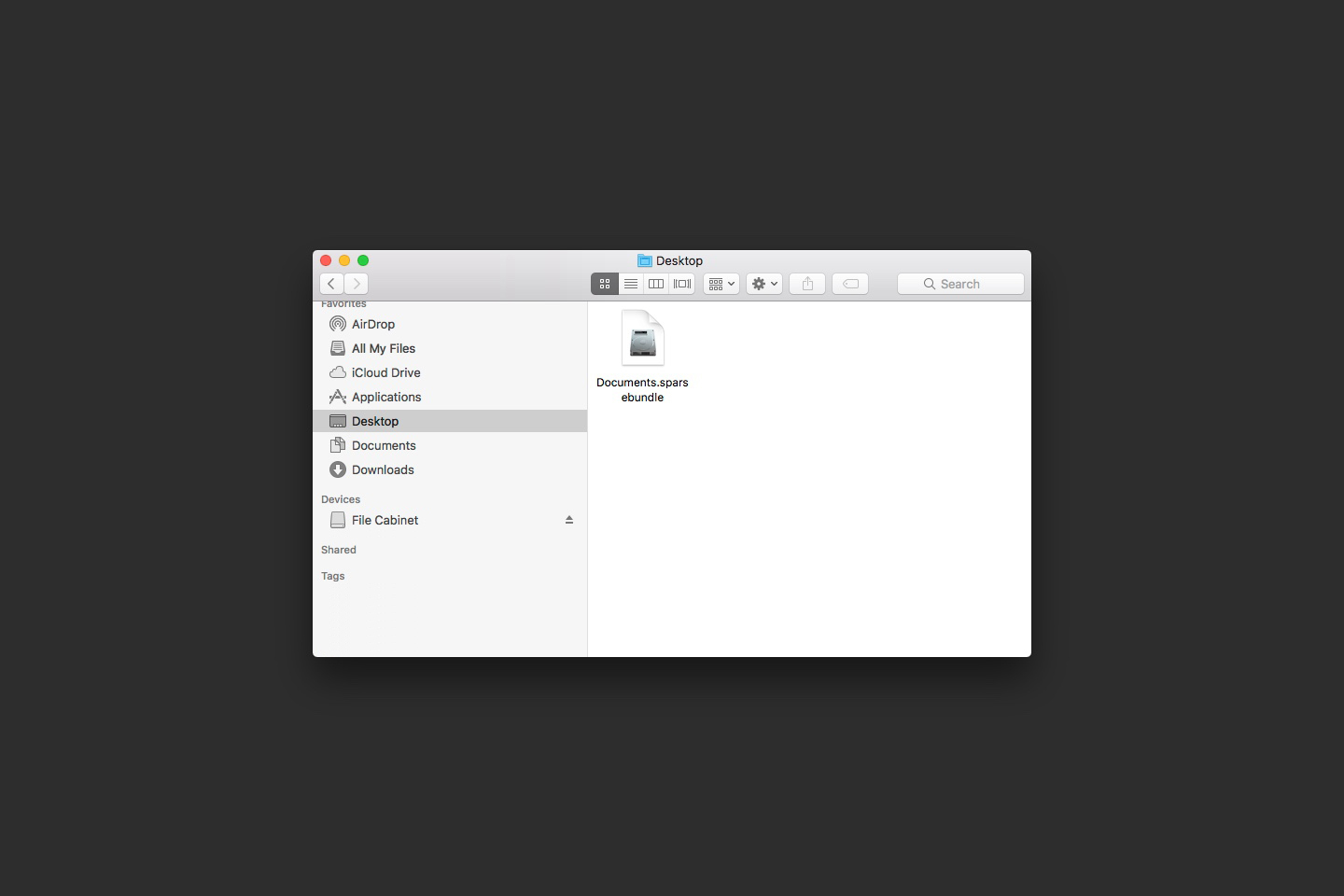 sparse bundle file Disk Image sparsebundle file