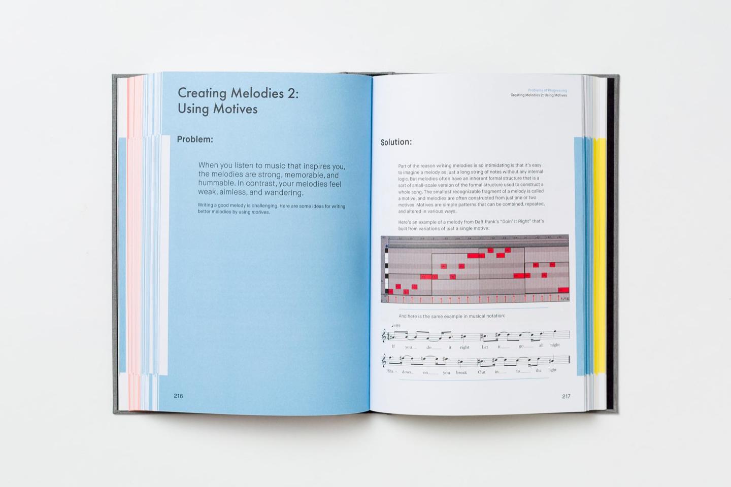 The book open to the Creative Melodies chapter The book open to the "Creative Melodies" chapter