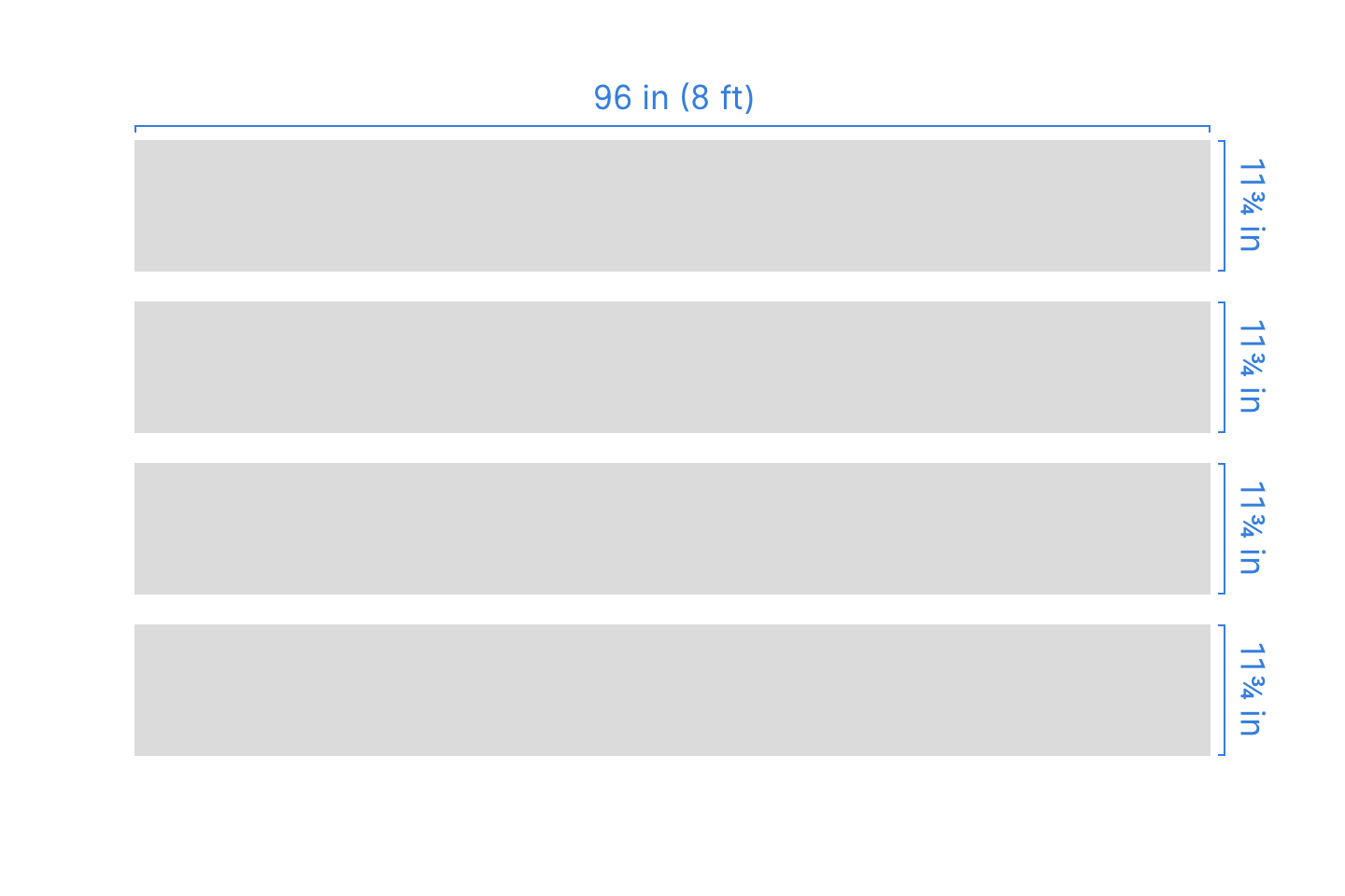 Plywood cut into 11.75 by 96 strips plywood strips